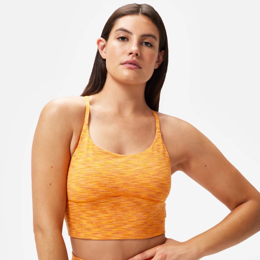 Outdoor Voices FreeForm Crop Top in Tangerine